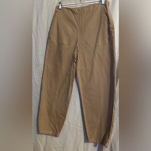 Eileen Fisher XS crop ankle barrel leg pants